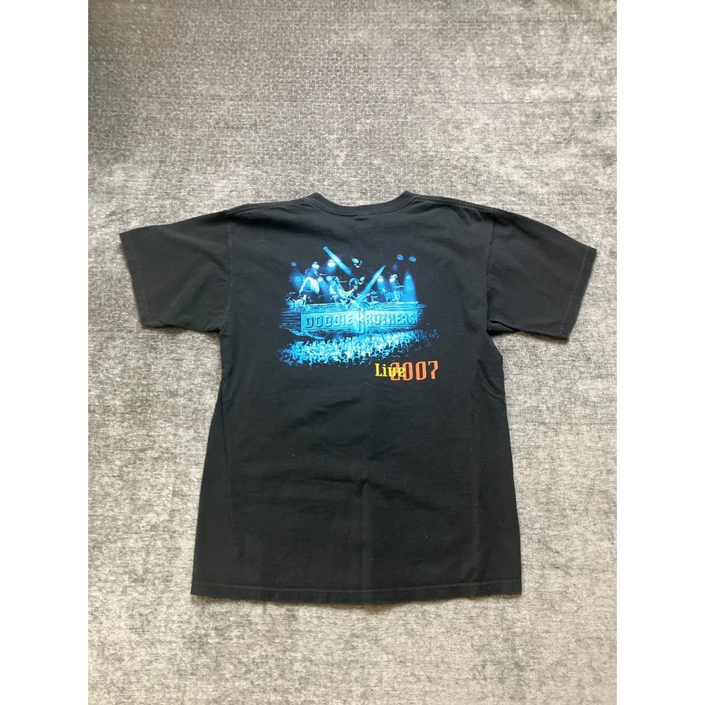 Anvil Doobie Brothers Concert 2007 Tour T-Shirt Mens Large Black Graphic Print
